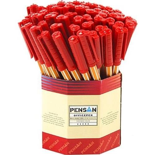 Pensan Ofispen Tükenmez Kalem Kırmızı