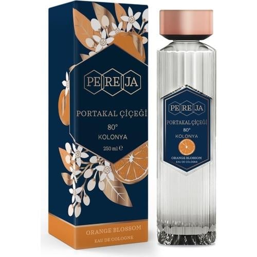 Pereja Portakal Çiçeği Kolonyası 250 ml Cam Şişe Ferahlatıcı 80 Derece Koku
