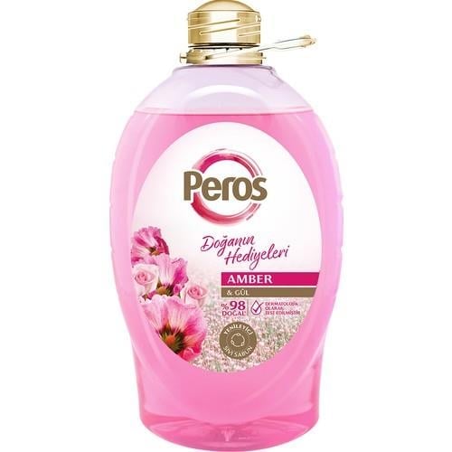 Peros Amber ve Gül Kokulu Sıvı Sabun %98 Doğal İçerik 3 L Dermatolojik Olarak Test Edilmiştir