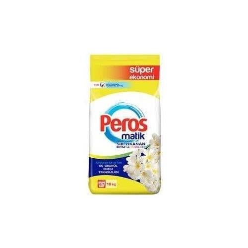 Peros Matik 10 kg Sıvı Çamaşır Deterjanı Beyaz ve Renkliler için Derinlemesine Temizlik