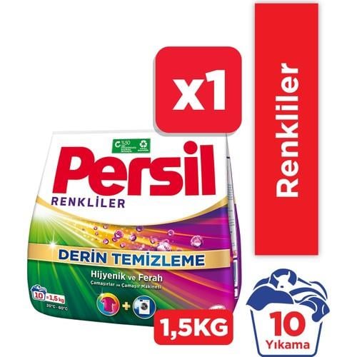 Persil 1.5 kg Toz Çamaşır Deterjanı Renkliler (10 Yıkama)