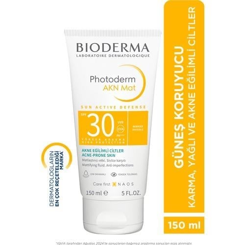 Photoderm AKN Mat Sivilce Karşıtı Güneş Kremi Yağlı Akne Eğilimli Ciltler Matlaştırıcı Etki 150 ml