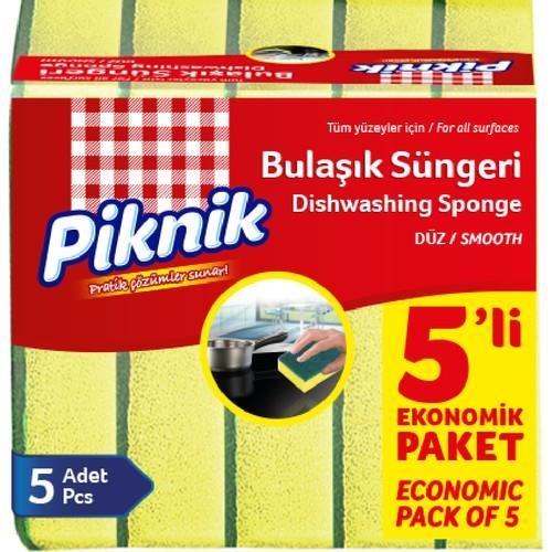 Piknik Bulaşık Süngeri Düz Yeşil 5'li