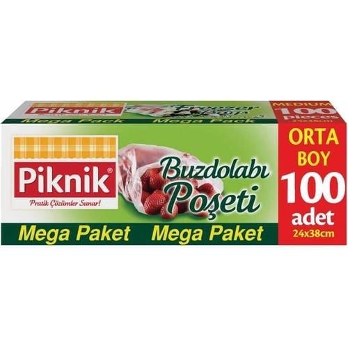 Piknik Buzdolabı Poşeti Orta Boy Mega 100'lü