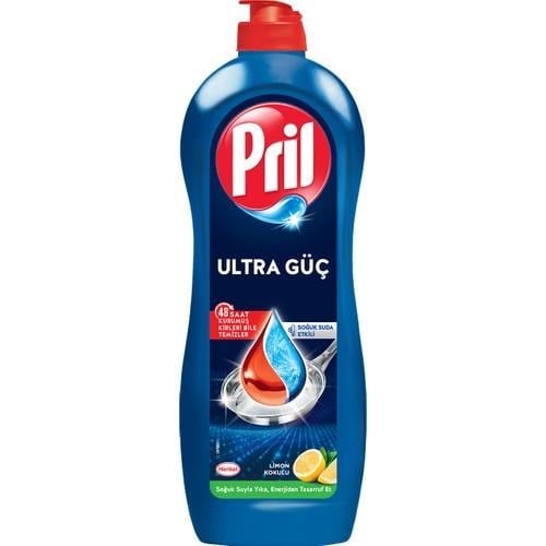Pril Ultra Güç Hijyen Limon Kokulu Soğuk Suda Etkili Elde Yıkama Sıvı Bulaşık Deterjanı 675 ml