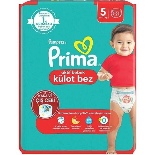 Prima Aktif Bebek Külot Bez 5 Beden 12-17 kg 21 Adet