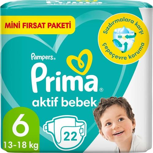 Prima Bebek Bezi Aktif Bebek 6 Beden 23 Adet Ekstra Large Paketi