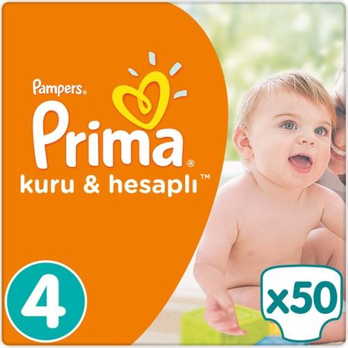 Prima Bebek Bezi Kuru ve Hesaplı 4 Beden 50 Adet Maxi Mega Paket