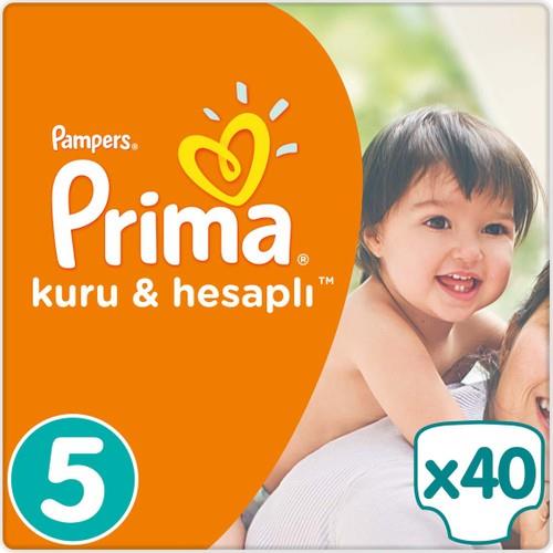 Prima Bebek Bezi Kuru ve Hesaplı 5 Beden  40 Adet Junior Mega Paket