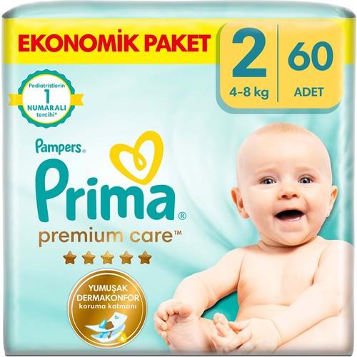 Prima Bebek Bezi Premium Care 2 Numara 60 Adet Ekonomik Paket