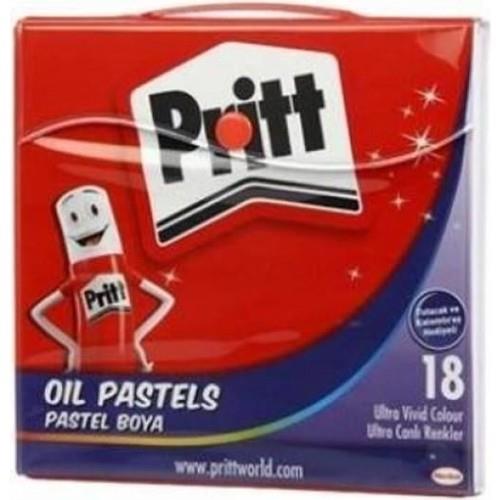 Pritt 18 Parça Renkli Pastel Boya Seti Kompakt Taşıma Çantalı Pratik Kullanım Tasarımı