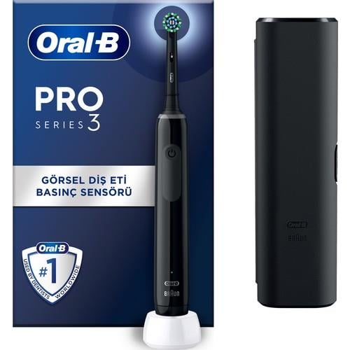Pro 3500 Şarj Edilebilir Diş Fırçası Siyah + Seyahat Kutusu