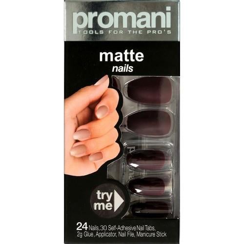 Promani Matte Takma Tırnak Kiti - Koyu Bordo Kod: PR-5018