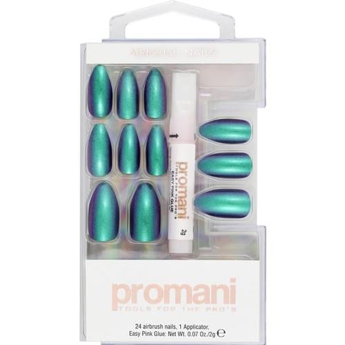 Promani Neon Petrol Takma Tırnak Kiti PR-5657