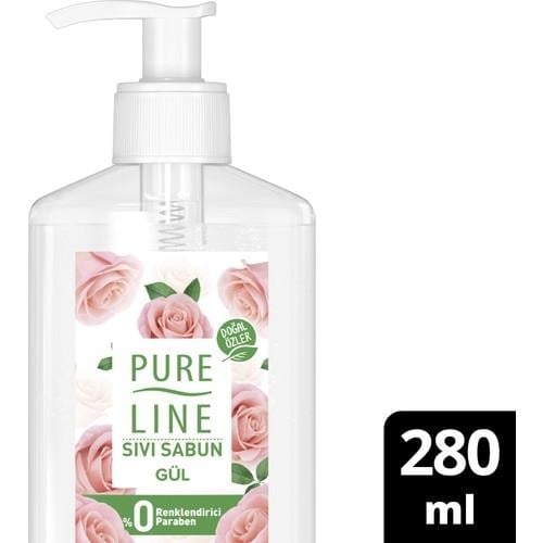 Pure Line Doğal Özler Sıvı Sabun Gül 280 ml