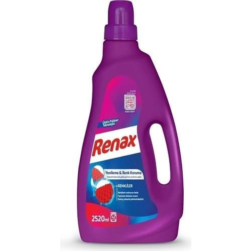 Renax Sıvı Çamaşır Deterjanı Renkliler 2520 ml Canlı Renkler İçin Yenileme Koruma