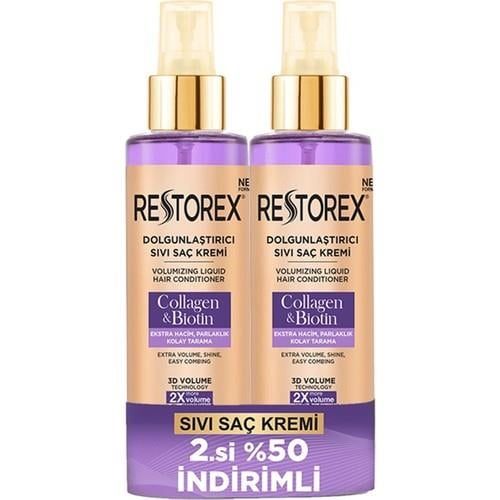 Restorex Collagen ve Biotin Sıvı Saç Kremi 2 x 200 ml