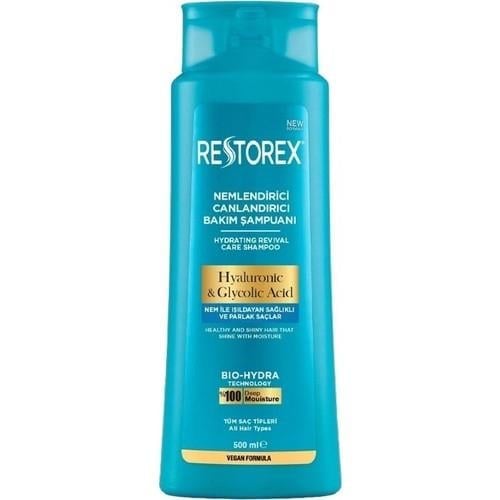 Restorex Şampuan Hyaluronic Glycolic Acid Tüm Saç Tipleri 500 ml