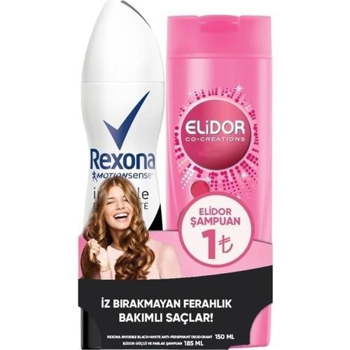 Rexona Deo Black & White 150 ml+ Elidor Şampuan 185 ml
