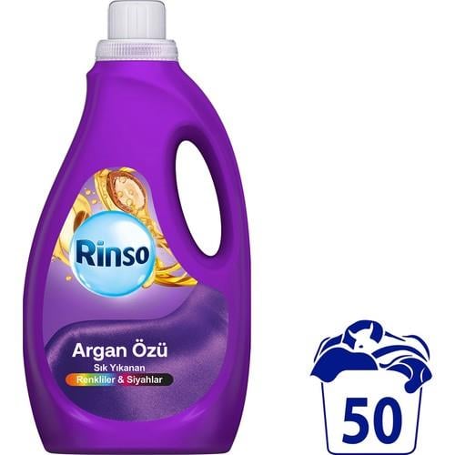 Rinso Sıvı Çamaşır Deterjanı Komple Bakım Serisi Argan Özü Renkliler ve Siyahlar Için 2.5 L