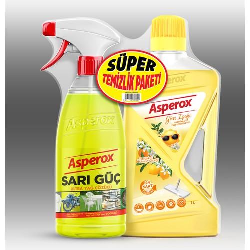 Sarı Güç 1 Lt + Yüzey Temizleyici Gün Işığı Portakal & Limon Çiçeği 1 Lt