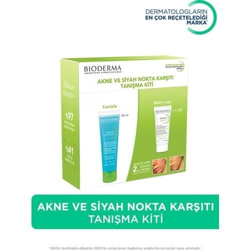 Sebium Akne Eğilimli Ciltler Akne ve Siyah Nokta Karşıtı Tanışma Kiti (Temizleme Jeli-Bakım Kremi)