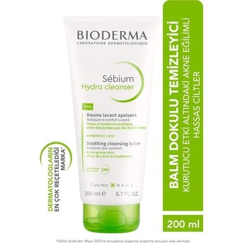 Sebium Hydra Kurutucu Etki Altındaki Akne Eğilimli Hassas Ciltler Balm Dokulu Temizleyici 200 ml