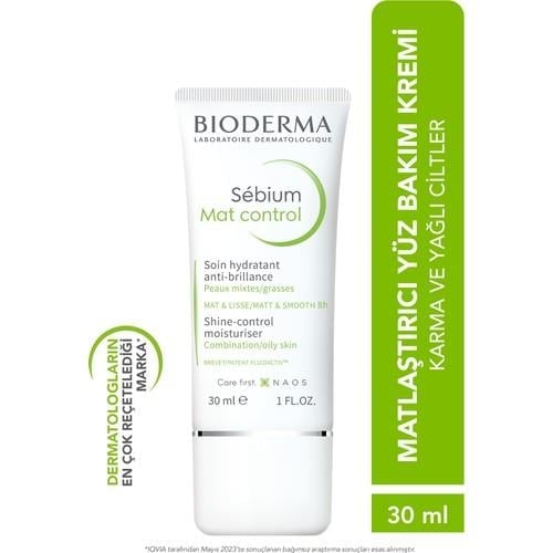 Sebium Mat Control Matlaştırıcı Parlama Karşıtı Bakım Kremi Karma ve Yağlı Ciltler 30 ml