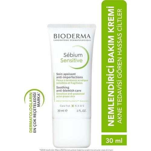 Sebium Sensitive Karma, Yağlı ve Akne Eğilimli Ciltler Yatıştırıcı Nemlendirici Bakım Kremi 30 ml