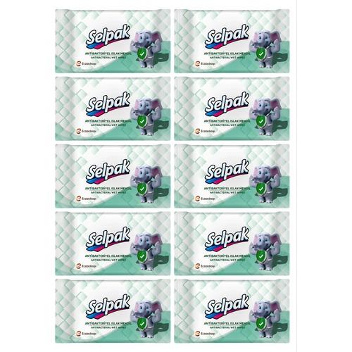 Selpak Antibakteriyel Islak Cep Mendili - 10'lu Paket