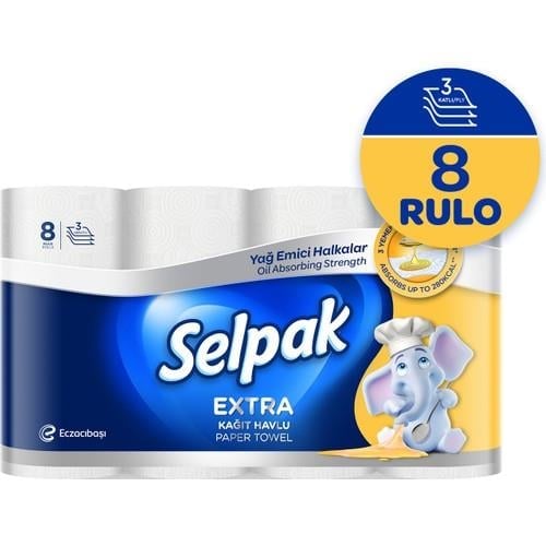Selpak® Extra Yağ Emici 8'li Havlu
