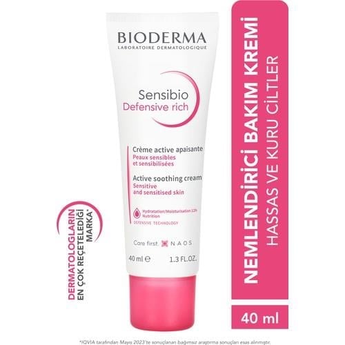Sensibio Defensive Rich Hassas ve Kuru Cilt Antioksidan E Vitamini Yoğun Nemlendirici Krem 40 ml