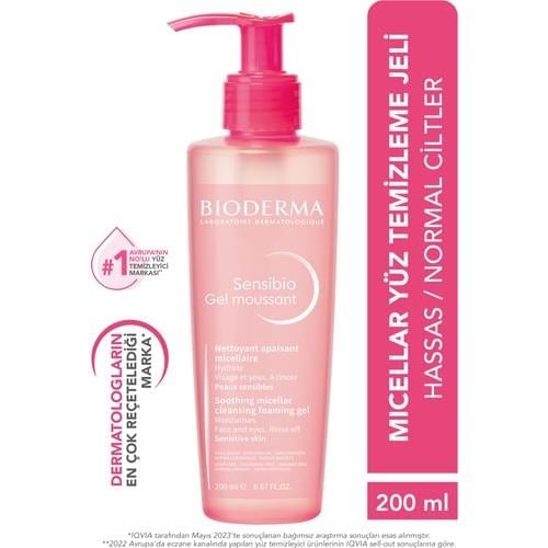 Sensibio Foaming Gel Hassas ve Normal Ciltler Durulanan Micellar Yüz Temizleme Jeli 200 ml