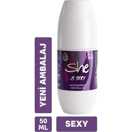 She Sexy Kadın Roll-On Deodorant 50 ml Kalıcı Floral Koku ile Ter Kokusuna Karşı Etkili