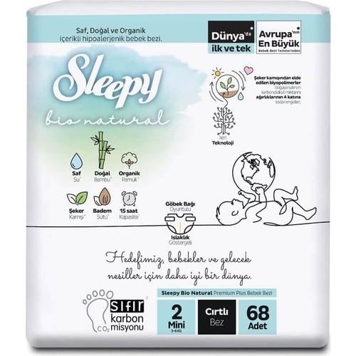 Sleepy Bebek Bezi Bio Natural 2 Numara Mini 68li Jumbo Paket