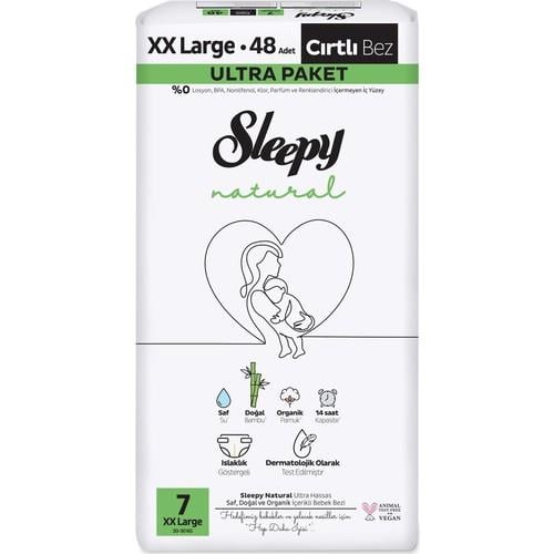 Sleepy Bebek Bezi Natural Beden:7 (20-30 kg) Xx Large 48 Adet