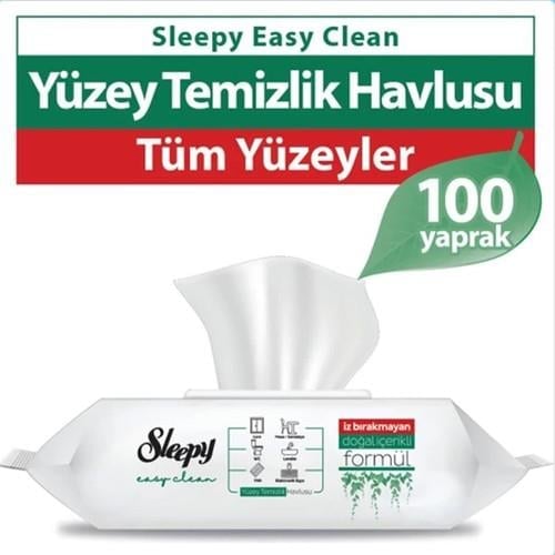 Sleepy Easy Clean Yüzey Temizlik Havlusu&Mendili 100 Yaprak