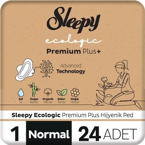 Sleepy Ecologic Premium Plus Hijyenik Ped Normal 24 Adet Ped