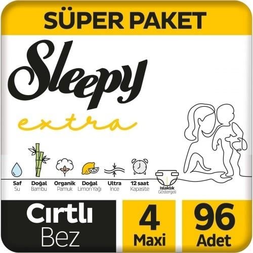 Sleepy Extra Avantajlı Bebek Bezi 4 Numara Maxi 96 lı