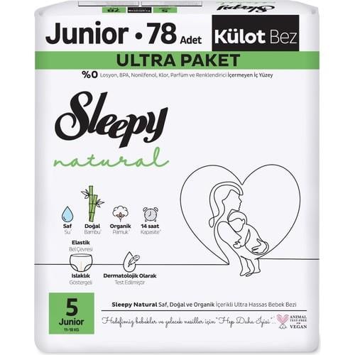 Sleepy Külot Bebek Bezi Natural Beden: 5 (11- 18KG) Junior 78 Adet Ultra Pk