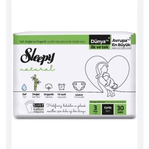 Sleepy Natural Bebek Bezi 3 Beden 30'lu