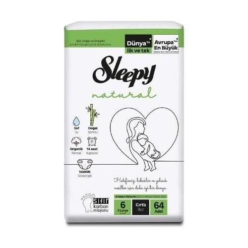 Sleepy Natural Bebek Bezi 6 Numara 15-25 Kg 64 Adet