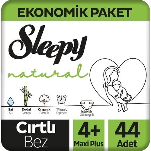 Sleepy Natural Jumbo Bebek Bezi Maxi Plus 4+ Numara 44 Adet