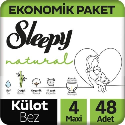 Sleepy Natural Jumbo Külot Bebek Bezi Maxi 4 Numara 48 Adet