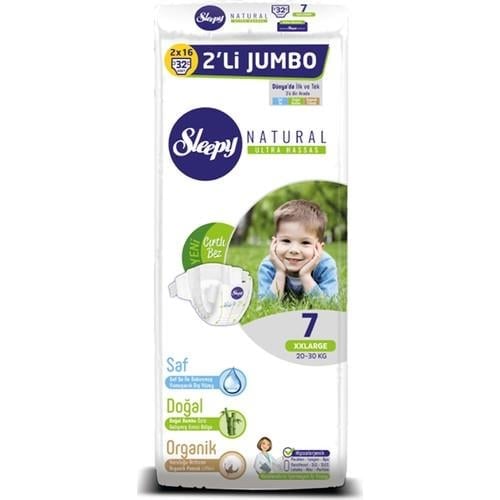 Sleepy Sensitive Bebek Bezi 7 Beden 2*16 Adet