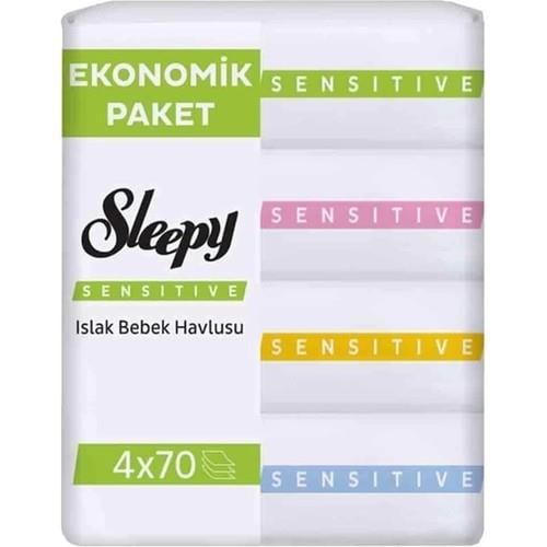 Sleepy Sensitive Islak Havlu Mendil 4X70 280 Yaprak