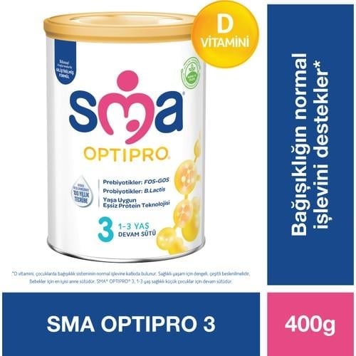 SMA Optipro Probiyotikli 3 400 gr 1-3 Yaş Devam Sütü