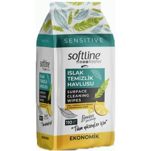 Softline Yüzey Temizleme Havlusu 108'LI Limonlu