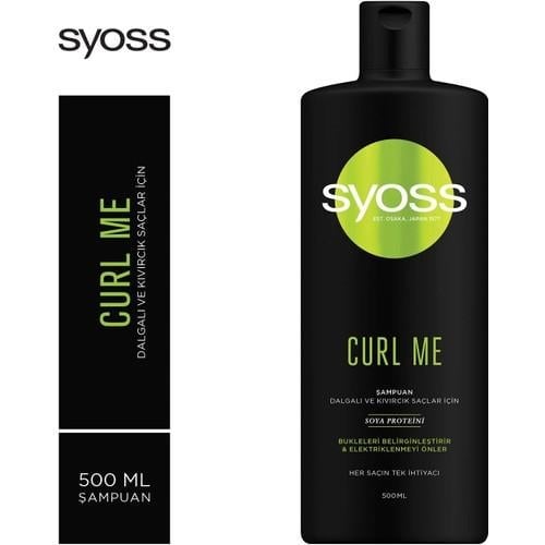 Syoss Curl Me Şampuan 500 ml Normal Saçlar için Elektriklenmeyi Önleyici Besleyici Formül