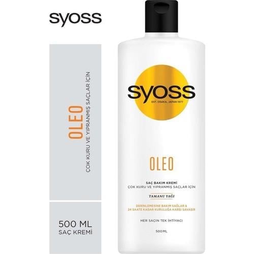 Syoss Oleo Saç Kremi 500 ml Tamanu Yağı ile Çok Kuru ve Yıpranmış Saçlar için Derinlemesine Bakım